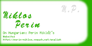 miklos perin business card